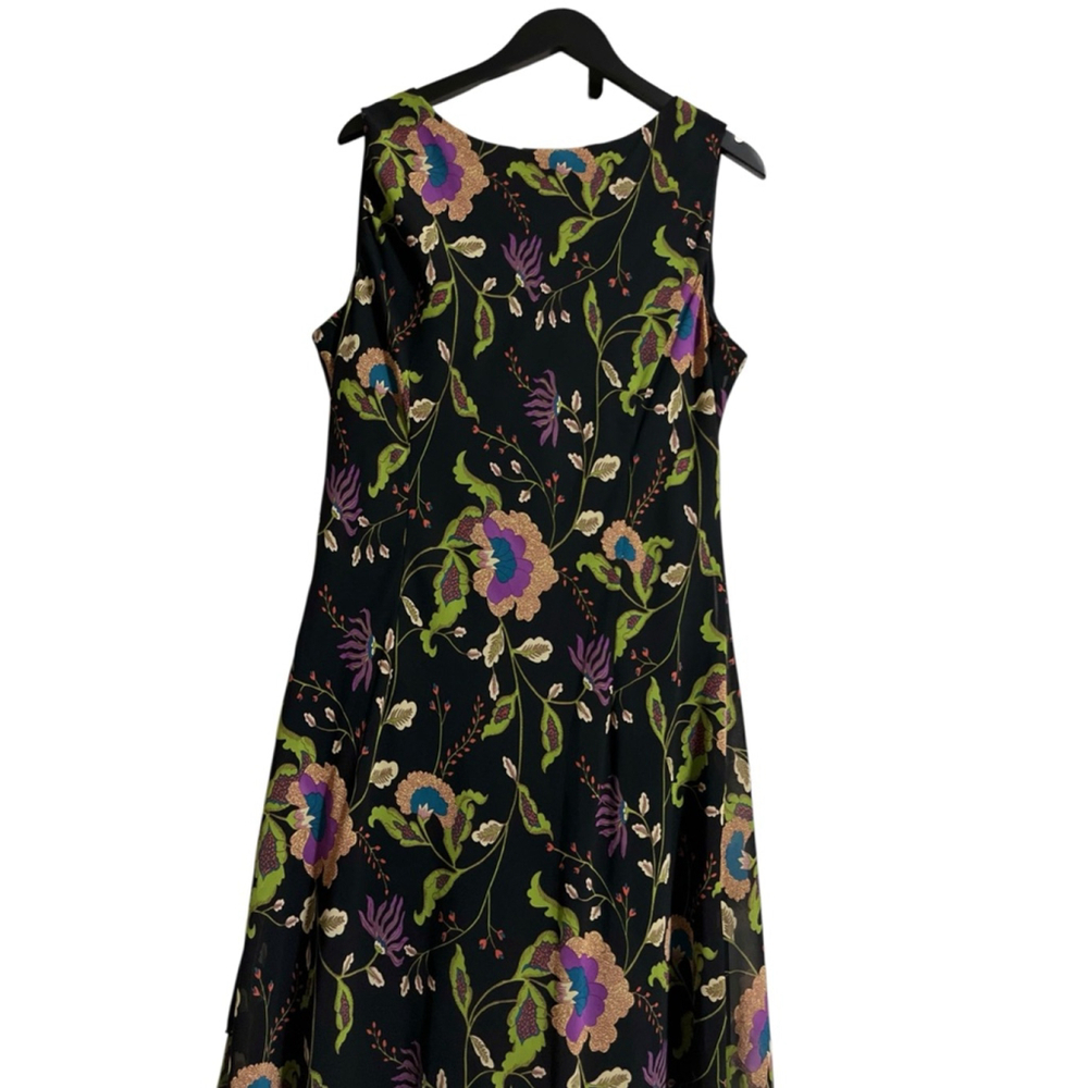 Women's R&K Woman Floral Sleeveless Dress 20W Black - Picture 2 of 8
